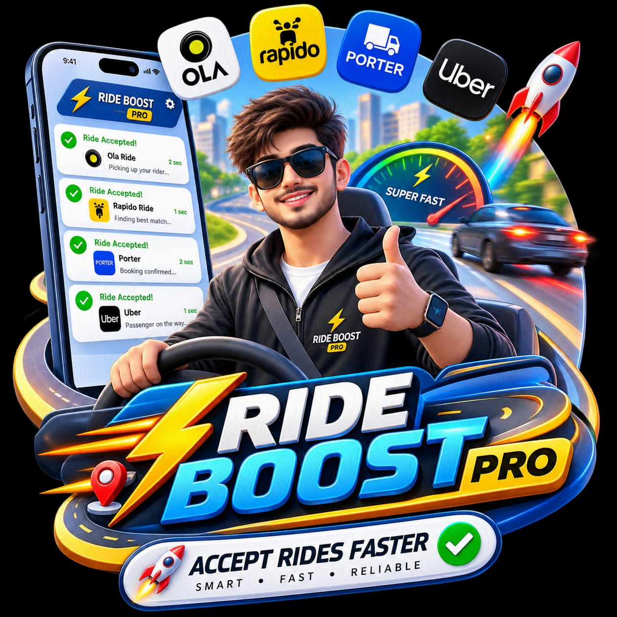 Ride Boost Pro App Logo